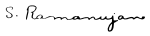 Signature of Srinivasa Ramanujan.svg