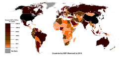 Countries by GDP (Nominal) in 2014.svg